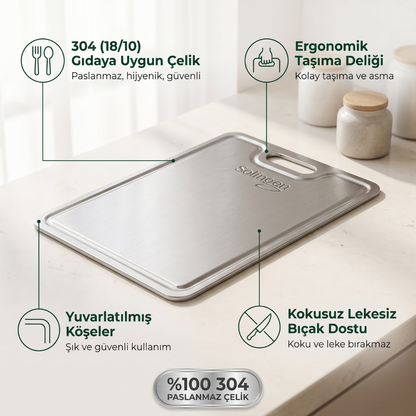 Solingen Çelik Kesme Panosu (2'li set)